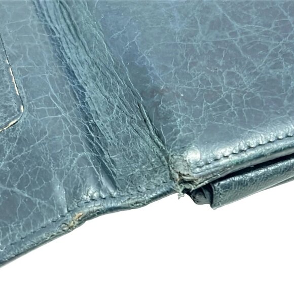 Auth BALENCIAGA Giantmoney 233599 Dark Navy Leather - Long Wallet - Picture 7 of 10